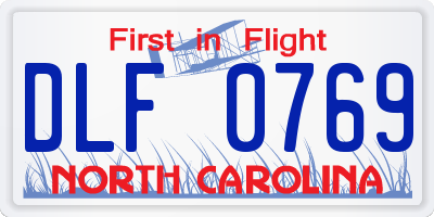 NC license plate DLF0769