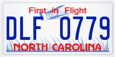 NC license plate DLF0779