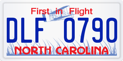 NC license plate DLF0790