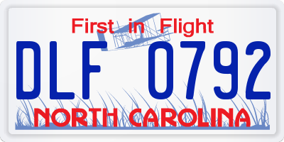 NC license plate DLF0792
