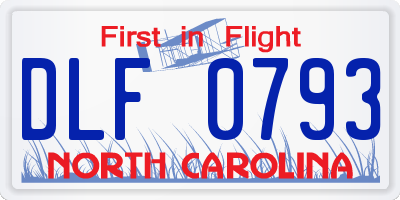 NC license plate DLF0793
