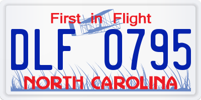 NC license plate DLF0795