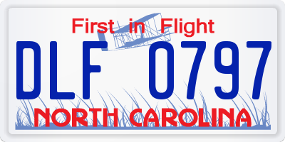 NC license plate DLF0797