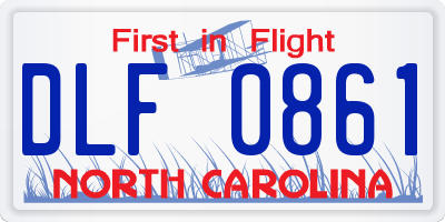 NC license plate DLF0861