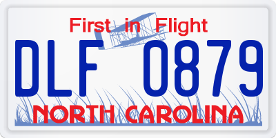 NC license plate DLF0879