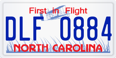 NC license plate DLF0884