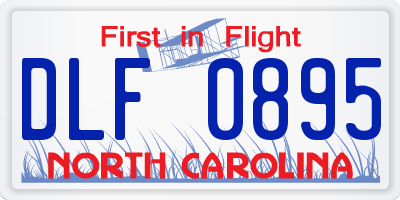 NC license plate DLF0895