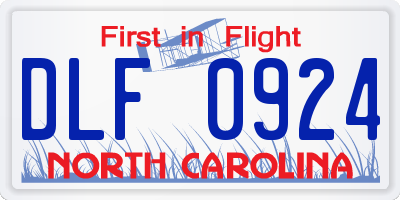 NC license plate DLF0924