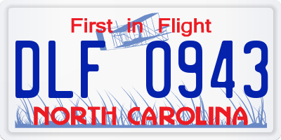 NC license plate DLF0943