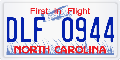 NC license plate DLF0944