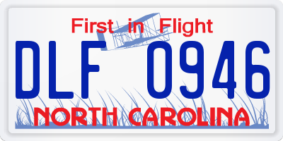 NC license plate DLF0946