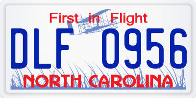 NC license plate DLF0956