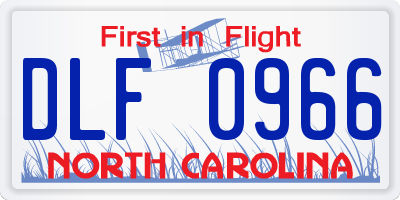 NC license plate DLF0966