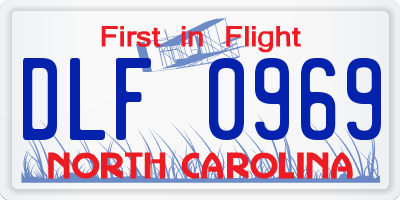 NC license plate DLF0969