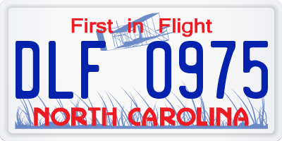 NC license plate DLF0975