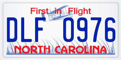 NC license plate DLF0976