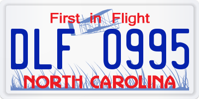 NC license plate DLF0995
