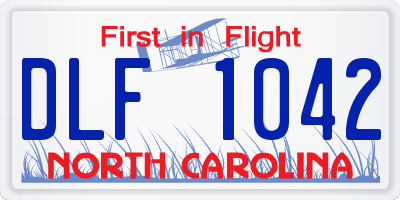 NC license plate DLF1042