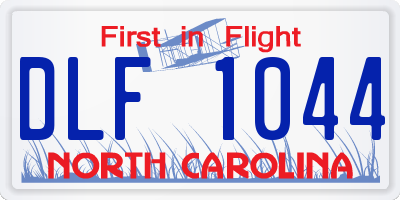 NC license plate DLF1044