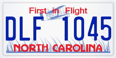 NC license plate DLF1045