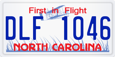 NC license plate DLF1046