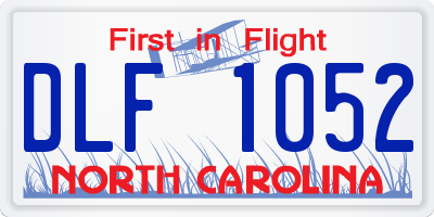 NC license plate DLF1052