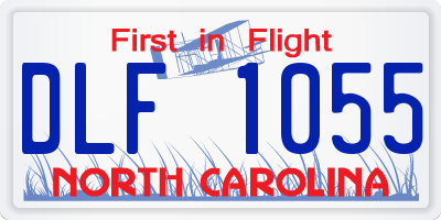 NC license plate DLF1055