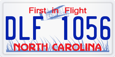 NC license plate DLF1056