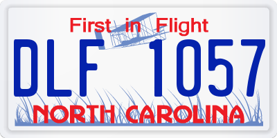 NC license plate DLF1057