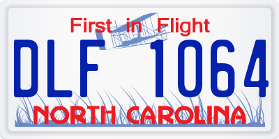 NC license plate DLF1064