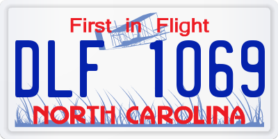 NC license plate DLF1069