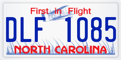 NC license plate DLF1085