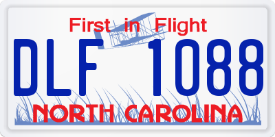 NC license plate DLF1088