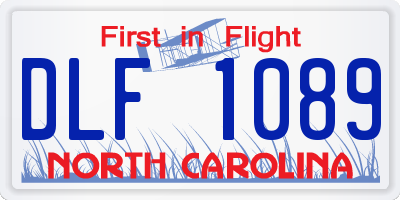 NC license plate DLF1089