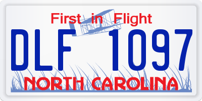 NC license plate DLF1097
