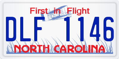 NC license plate DLF1146