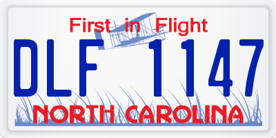 NC license plate DLF1147