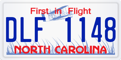 NC license plate DLF1148