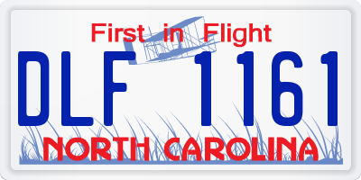 NC license plate DLF1161