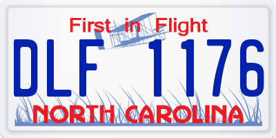 NC license plate DLF1176