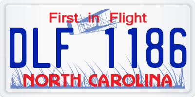 NC license plate DLF1186