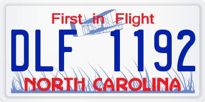NC license plate DLF1192