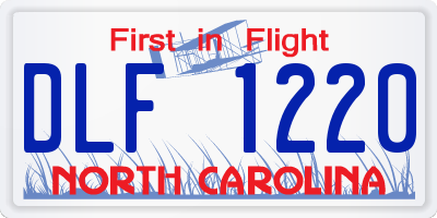 NC license plate DLF1220