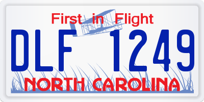 NC license plate DLF1249