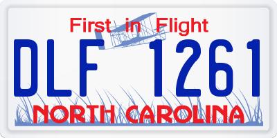 NC license plate DLF1261