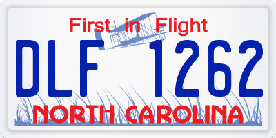 NC license plate DLF1262