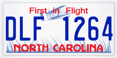 NC license plate DLF1264