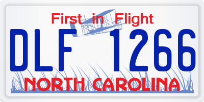 NC license plate DLF1266