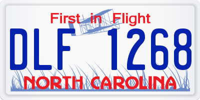 NC license plate DLF1268