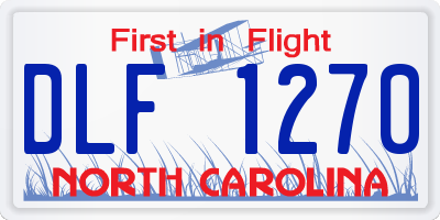 NC license plate DLF1270